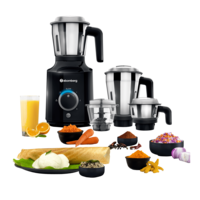 Lowest - Atomberg MG 1 485 Watt 4 Jars Mixer Grinder (18000 RPM, 4 Speed Control, Black)