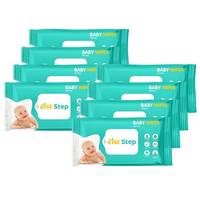 1st Step Baby Wet Wipes Enriched With Aloe-Vera And Jojoba Oil (80Pcs, Pack Of 8)