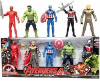 AH Store Superhero Action Fighting Figure Play Toy Set for Boys & Girls.(Multicolor) (Pack of 05 Piecescs).