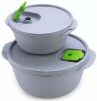 Starbust Plastic Utility Container - 2900 ml  (Pack of 2, Grey) MOQ 2