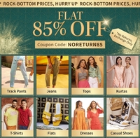Myntra : Flat 85% Off on Clothing & More (No Returns)