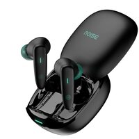 Lowest Noise Buds VS402 in-Ear Truly Wireless Earbuds with 50H of Playtime, Low Latency, Quad Mic with ENC, Instacharge(10 min=120 min),10mm Driver, BT v5.3, Breathing LED Lights (Neon Black)