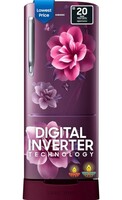 Samsung 183 L 4 Star Digital Inverter Direct-Cool Single Door Refrigerator (RR20C1824CR/HL, Red, Camellia Purple, Base Stand Drawer, 2023 Model), Free 1 Year Extended warranty