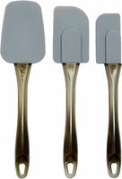amazon basics Silicone Spatula Set, 3-Pieces, Grey