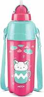 MILTON Kool Trendy 500 Plastic Insulated Water Bottle with Straw for Kids, 490 ml