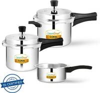  Flipkart Tik Tock deal of the day-Greenchef Coral Combo 5 L, 3 L, 2 L Pressure Cooker (Aluminium)