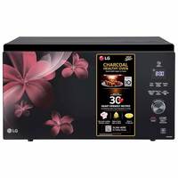 LG 32 L Charcoal Convection Microwave Oven (MJEN326PK, Black, Charcoal Lighting Heater with 10 Yr. Warranty and 360° Motorised Rotisserie), Free 1 Year Extended warranty