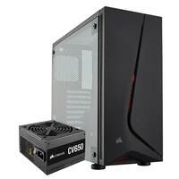 Corsair SPEC-05 Mid-Tower Alloy Steel Gaming Case - Black with CV650, CV Series, 80 Plus Bronze Certified, 650 Watt Non-Modular Power Supply - Black 