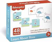 Fisher-Price Learn About Sizes - 48 Pieces Jigsaw Puzzles for Kids Age 3+ Years & Above - Learning and Development Puzzles - Learning Sizes - Fun & Learn with Colorful Puzzles