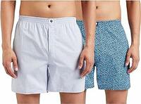Men's Cotton Casual Regular Boxer Shorts (Pack of 2)
