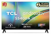 TCL 80.04 cm (32 inches) Bezel-Less S Series HD Ready Smart Android LED TV 32S5400A (Black)