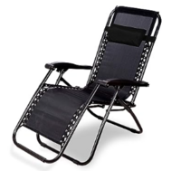 Star Work Zero Gravity Chair, Lawn Chair Recliner Lounge, Portable Camping Folding Beach Chair with Removable Pillow (Burgundy Pattern, Stainless Steel)