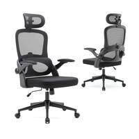 SIHOO M102C Ergonomic Office Chair for Work from Home - High Back with Dual Back Design, Adjustable Individual Lumbar, 3D Armrests, Adjustable Headrest and Comfortable Thick Cushion (Black)