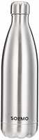 Amazon Brand - Solimo Stainless Steel Insulated 24 Hours Hot or Cold Bottle Flask, 1000 ml, Silver