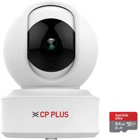 CP PLUS 1080P Full HD Smart Security Camera | 360° with Pan & Tilt | Two Way Talk + SanDisk Ultra® microSDXC™ UHS-I Card, 64GB