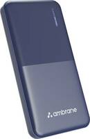 Ambrane 10000 mAh Power Bank (12 W, Fast Charging) (Blue, Lithium Polymer)