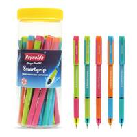 Reynolds SMARTGRIP BLUE 20 CT JAR | Ball Point Pen Set With Comfortable Grip | Pens For Writing | School and Office Stationery | Pens For Students | 0.7 mm Tip Size