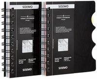 Amazon Brand - Solimo Wirebound Notebook, A6 Size, 240 Pages, Single Ruled, 70 GSM Paper, Pack of 2
