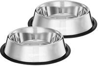 amazon basics Stainless Steel Pet Feeding Bowl 700 Ml (Set Of 2),Cat