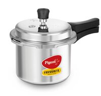 Pigeon By Stovekraft Favourite Aluminium Pressure Cooker with Outer Lid Gas Stove Compatible 3 Litre Capacity