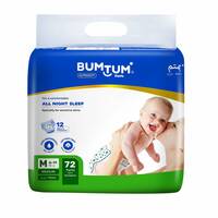 Bumtum Baby Diaper Pants, Medium Size, 72 Count, Double Layer Leakage Protection Infused With Aloe Vera, Cottony Soft High Absorb Technology (Pack of 1) Apply coupon