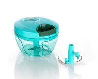 Amiraj Polypropylene Mini Handy and Compact Chopper with 3 Blades for Effortlessly Chopping Vegetables and Fruits for Your Kitchen Green, 450 ml