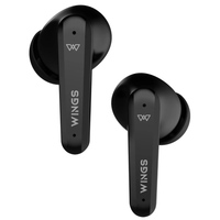 Wings Phantom 380 Best Low Latency 30Hrs Earbuds, ANC Bluetooth Wireless Headphones, 50 Hours Playtime, Quad ENC Mic, TWS Headset with Touch Controls, Ergonomic Case with LED Lights