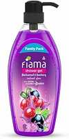 Fiama Shower Gel, Family pack, Blackcurrant & Bearberry Body Wash, 900 ml bottle