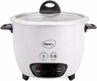 Pigeon joy (with ss lid) - 1.8 l (single pot) Electric Rice Cooker with Steaming Feature  (1.8 L, White, Pack of 3)