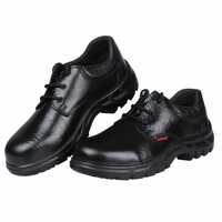 KARAM ISI Marked Leather Safety Shoe | Excellent Grip, Comfort and Slip Resistance | Safety Shoes with Steel Toe | Black | FS05BL(SWSAPN), Size-06 