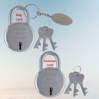 Foora Bag Lock with 3 Keys Travel Locks for Luggage, Bag, Box, Money Bank Bag Locks for Travel Small with Key, Trolley Bag, Suitcase (Very Small Padlock) Pack of 2 