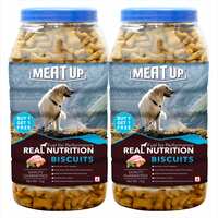 [Lowest] Meat Up Mutton Flavour, Real Chicken Biscuit 1 kg (Buy 1 Get 1 Free), Total 2kg