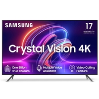 SAMSUNG Crystal Vision 4K iSmart with Voice Assistant 163 cm (65 inch) Ultra HD (4K) LED Smart Tizen TV 2023 Edition with Video Calling & IOT Sensors for Light & Camera (UA65CUE70AKLXL)
