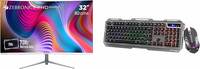 Lowest ZEBRONICS AC32FHD LED Curved 75Hz 80cm (32") 1920x1080 FHD Resolution Monitor with HDMI + VGA Dual Input, Built-in Speaker, Wall Mount Facility & Zeb-Transformer Gaming Keyboard