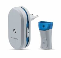 Anchor by Panasonic Waterproof Door Bell Chime Kit Alarm for Home, Office at Over 120 Meter Range Operating with 45 Melodies | Doorbell for home (22720)