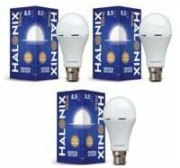 HALONIX Led Inverter Led light 8.5W B22 Cool White bulb Pack of 3 (3 hrs) Bulb Emergency Light 