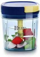 DDecora 1000 ml Stainless Steel Blade Dori Chopper,Quick Handy Square Chopper XL Size Vegetable & Fruit Chopper
