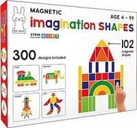 Limited-time deal: Play Poco Magnetic Imagination Shapes - with 102 Magnetic Shapes, 2 Magnetic Boards, 300 Design Booklet, 2 Display Stands 