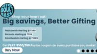 Boult Audio Big Boult Bash Sale-Up to 50% Off + Get Rs.100-200 Paytm Cashback on Every Purchase