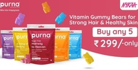 Nykaa: Buy Any 5 Purna Healthy Vitamin Gummies at Rs. 299
