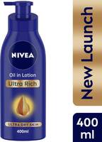 NIVEA Body Lotion for Extremely Dry Skin, Oil in Lotion Ultra Rich, With Natural Almond Oil & Vitamin E (400 ml)