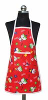 GLUN® Printed Kid Apron with 1 Front Pocket Pocket Type V Red Color Pack of 1
