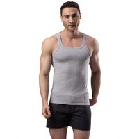 Underjeans Mens Solid Cotton Blend Vest