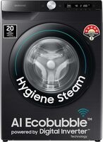 Samsung 8 Kg 5 Star AI Control & Wi-Fi, Fully-Automatic Front Loading Washing Machine (WW80T504DAB1TL, Black Caviar, Digital Inverter)