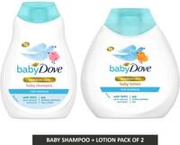 baby Dove Rich Moisture Shampoo and Lotion 400ML  (White)