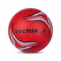 Vector X Stroke Football | Rubberized Moulded | Suitable for Hard Ground Without Grass | Training Ball | Soccer Ball | for Men/Women | Football (Red)