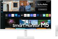 SAMSUNG M5 27 inch Full HD VA Panel with embedded TV Apps, PC-less productivity with Samsung DeX, Office 365, Google Duo app, and IoT Hub, Built-in Speakers, Ultrawide Game View Smart Monitor (LS27CM501EWXXL)
