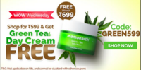 Mamaearth Wow Wednesday Sale-Buy for Rs.599&Get a Mamaearth Green Tea Day Cream 50g Free Worth Rs.699
