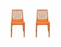 Set of 2 Indoor Outdoor Plastic Chair | Patio Chair