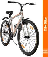 Urban Terrain Denver with Complete Accessories & Mobile Tracking App 26 T Hybrid Cycle/City Bike  (Single Speed, Silver, Black)
